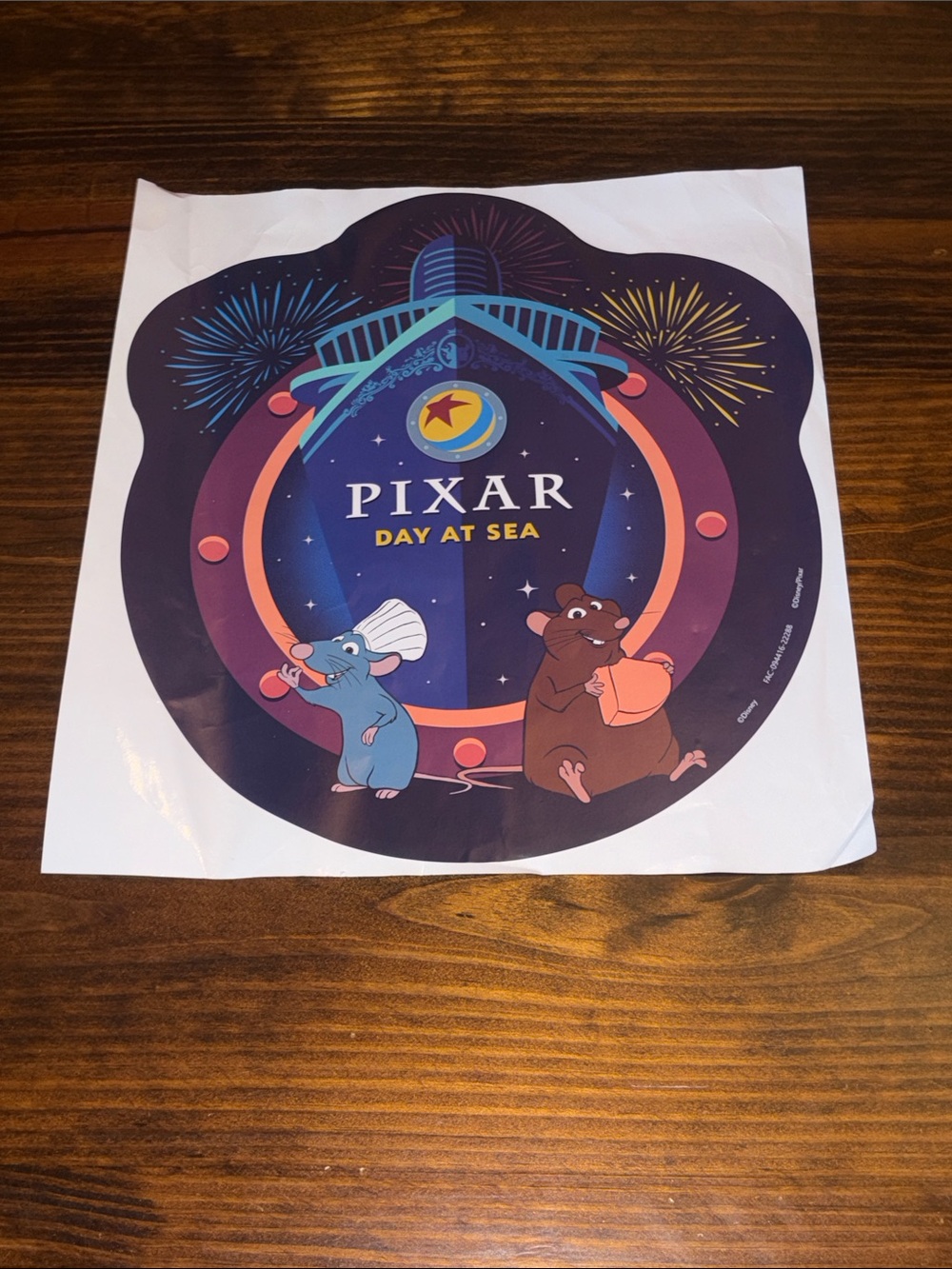 12" Disney Cruise Line Pixar Window Decorations Static Cling ‎